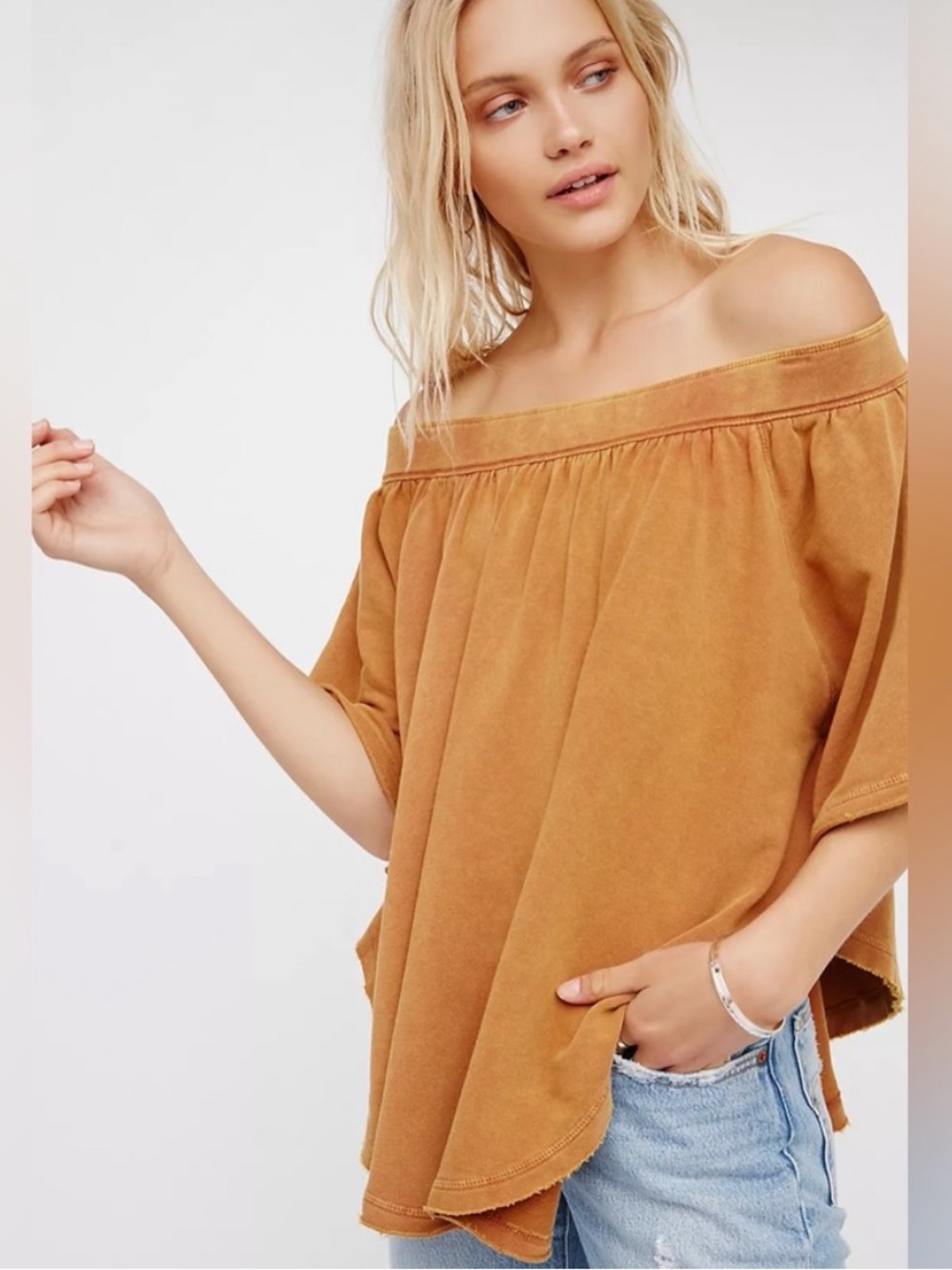 Free People Kiss Me Off-The-Shoulder Top
